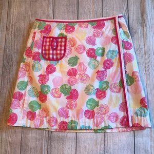 Lilly Pulitzer Wrap Skirt Sz 8 Shells Clam Digger